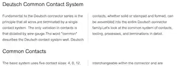 Deutsch Common Contact System